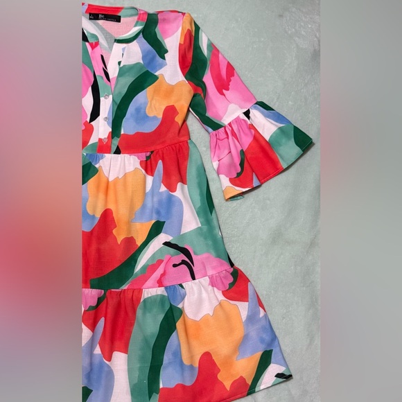 Colorful Floral Dress - Picture 2 of 3